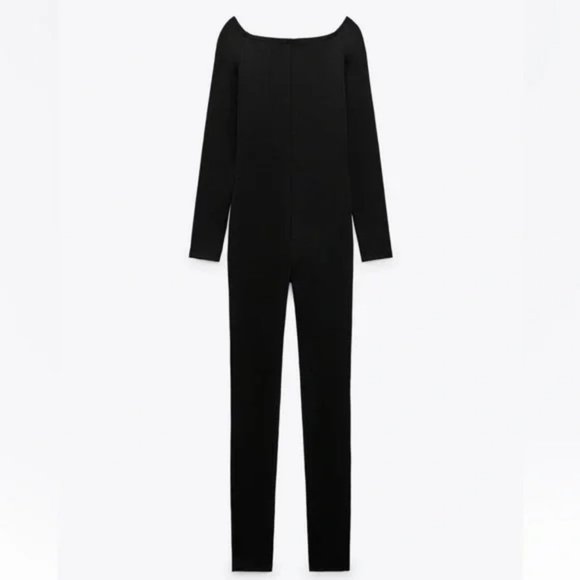 ZARA STRAPLESS JUMPSUIT - Picture 5 of 9